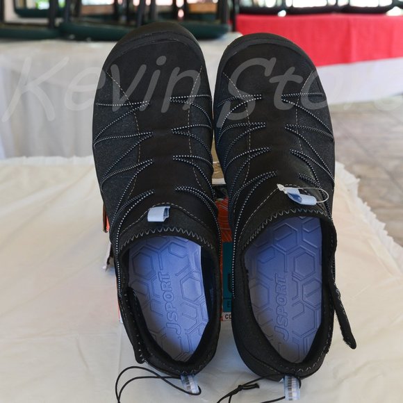 size 10 Black/Blue‎ Jsport Women’s Slip On shoes - Picture 6 of 9